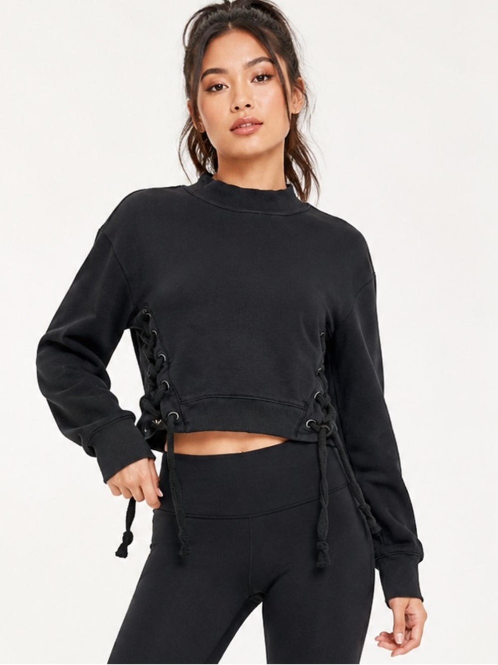 H&M lace front sweatshirt